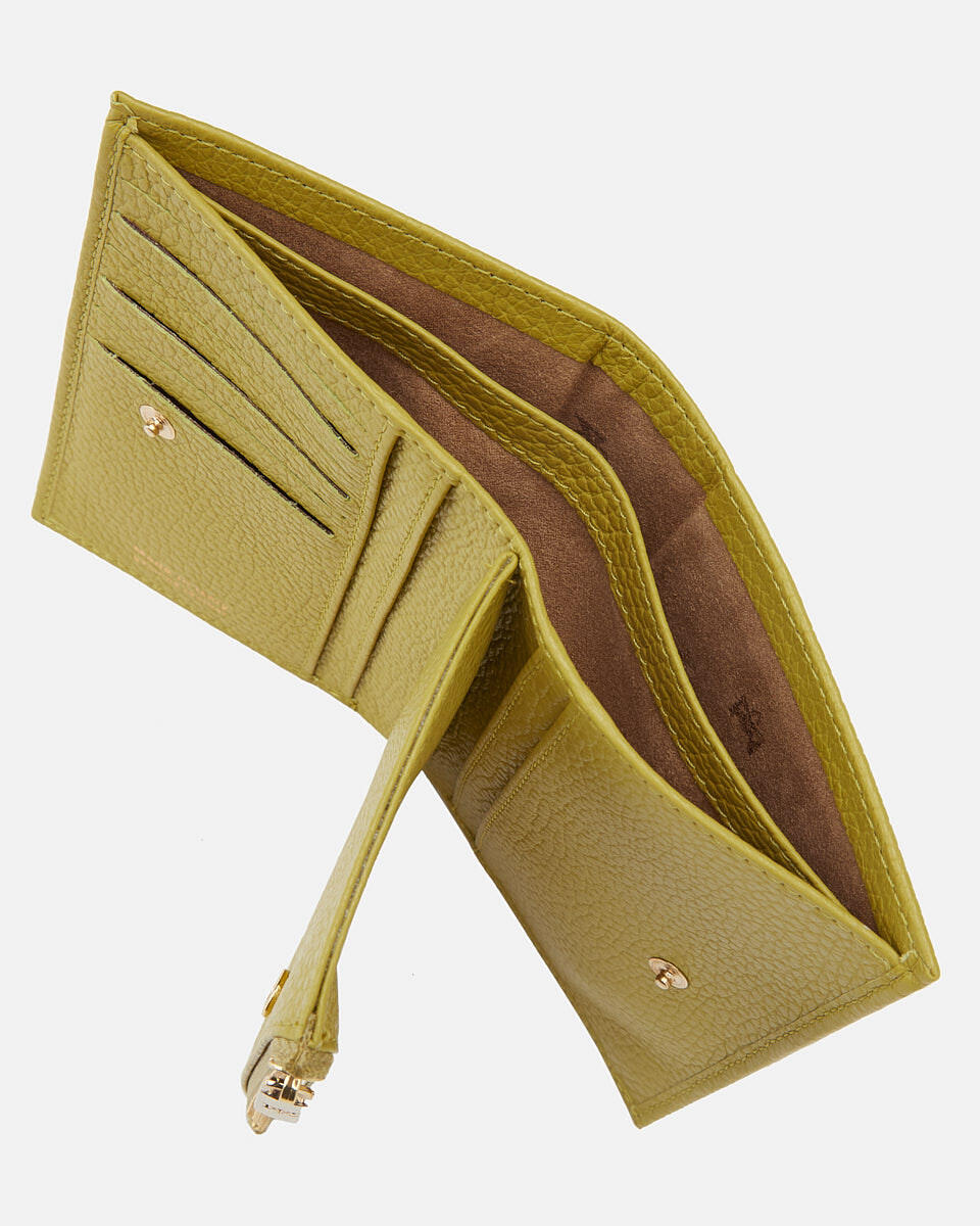 Vertical wallet Lime  - Cuoieria Fiorentina