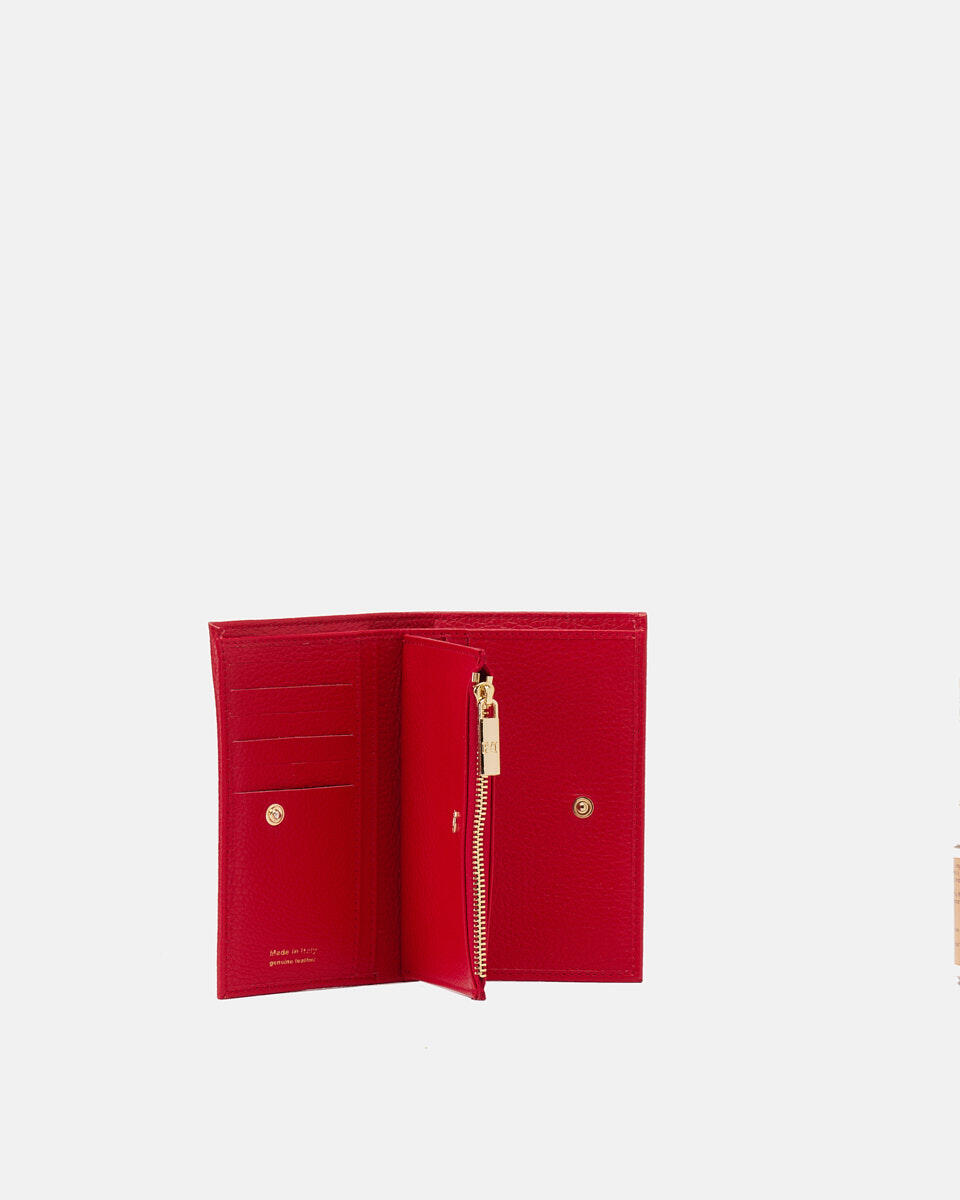 Velvet Portafoglio piccolo Rosso  - Portafogli Donna - Portafogli Donna - Portafogli - Cuoieria Fiorentina