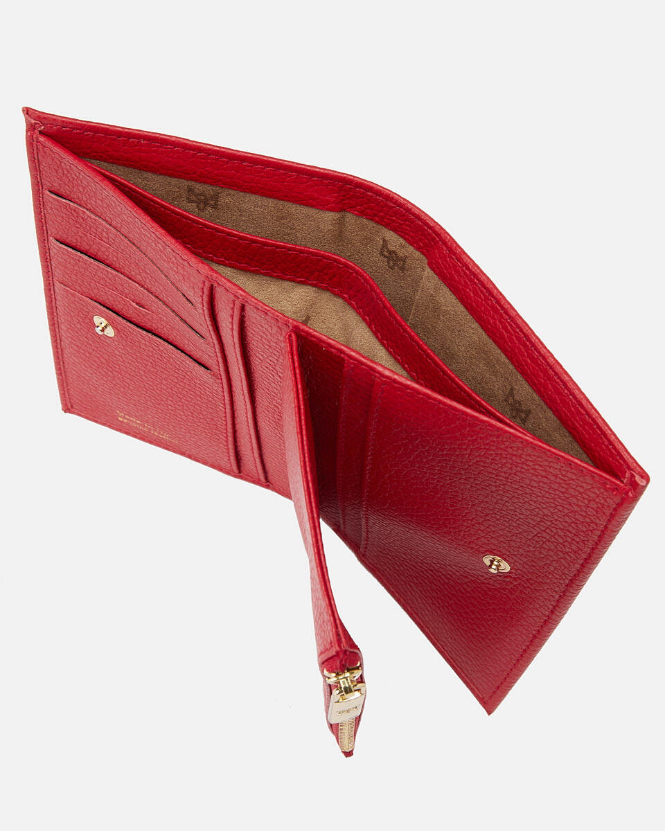 Velvet Portafoglio piccolo Rosso  - Portafogli Donna - Portafogli Donna - Portafogli - Cuoieria Fiorentina