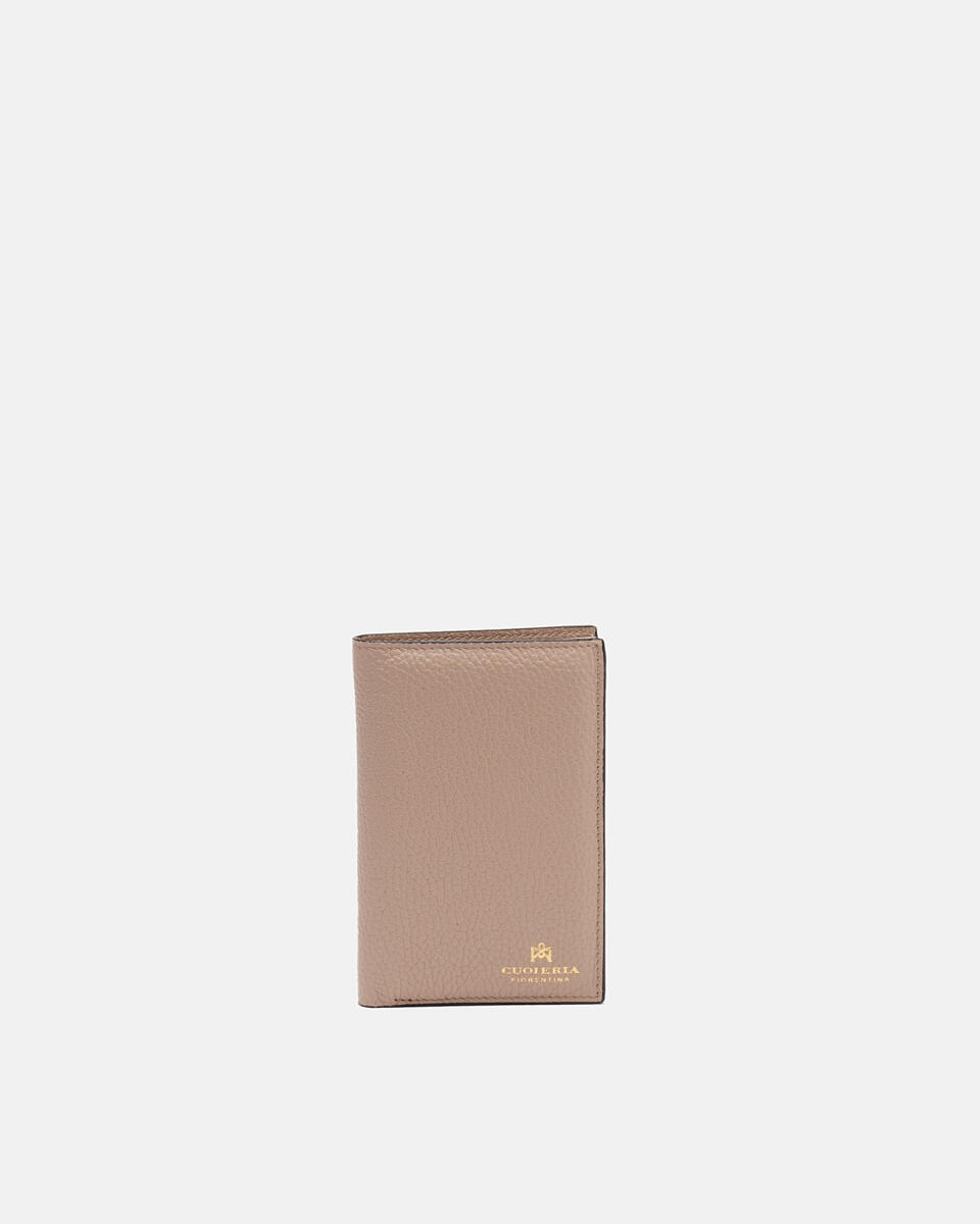 Vertical wallet Taupe  - Women's Wallets - Women's Wallets - Wallets - Cuoieria Fiorentina