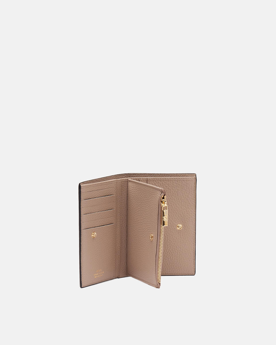 Vertical wallet Taupe  - Women's Wallets - Women's Wallets - Wallets - Cuoieria Fiorentina