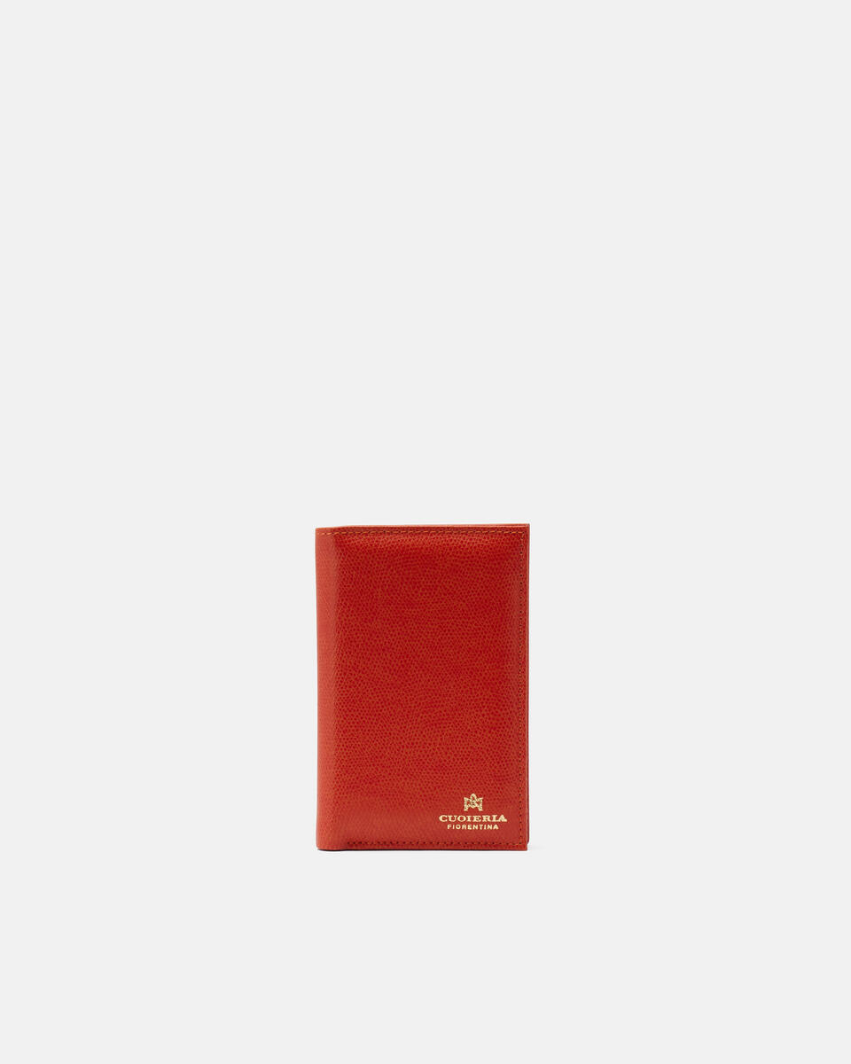 Vertical wallet Burnt orange  - Women's Wallets - Women's Wallets - Wallets - Cuoieria Fiorentina