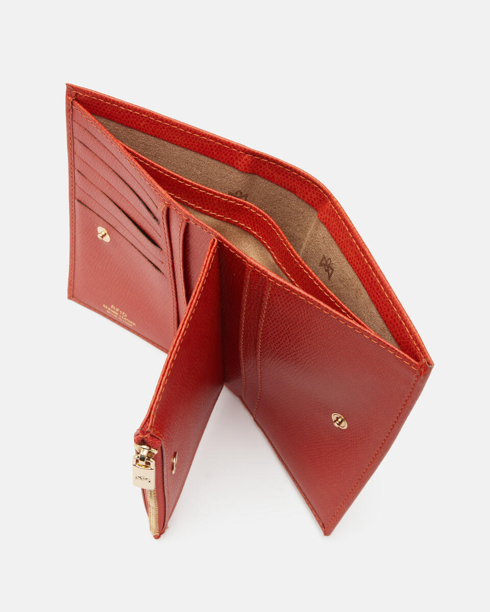 Vertical wallet Burnt orange  - Women's Wallets - Women's Wallets - Wallets - Cuoieria Fiorentina