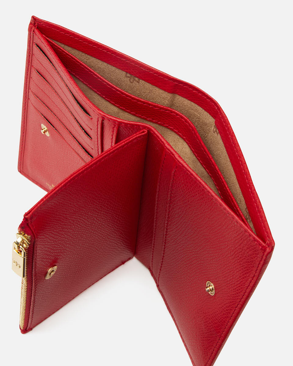 Vertical wallet Red  - Women's Wallets - Women's Wallets - Wallets - Cuoieria Fiorentina