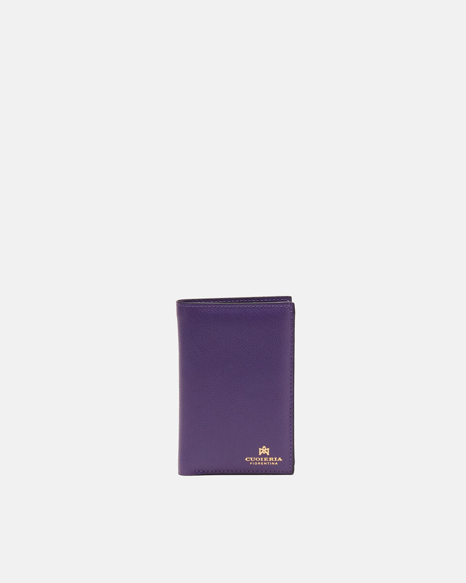 Vertical wallet Purple  - Cuoieria Fiorentina