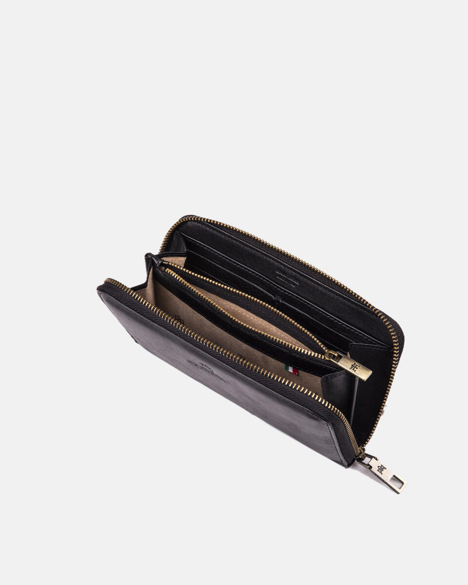 Zip around wallet Black  - Women's Wallets - Wallets - Cuoieria Fiorentina