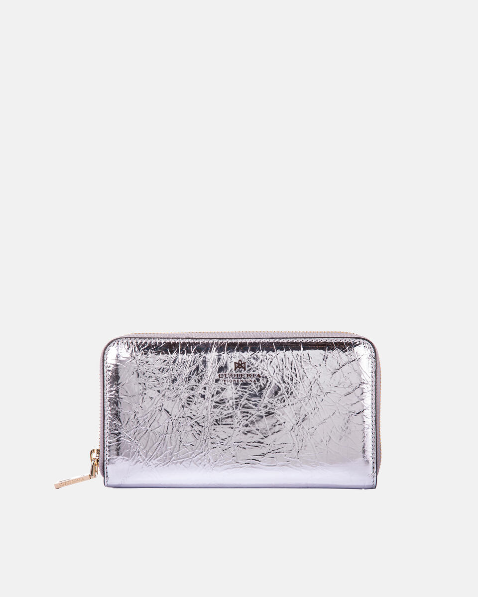 Zip around wallet Silver  - Women's Wallets - Women's Wallets - Wallets - Cuoieria Fiorentina