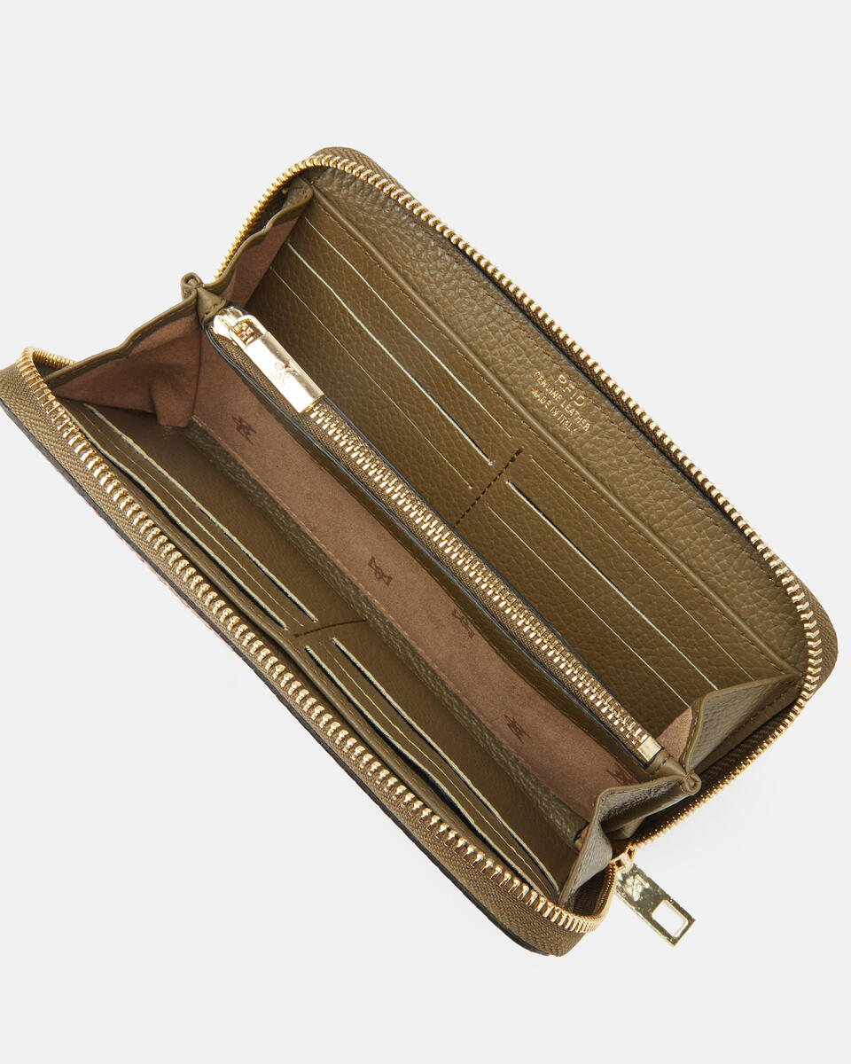 Zip around wallet Olive  - Women's Wallets - Wallets - Cuoieria Fiorentina