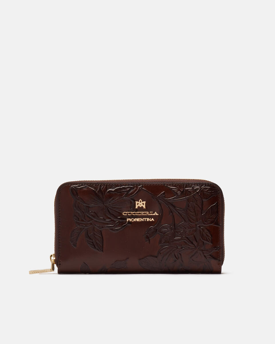 Zip around wallet Mahogany  - Women's Wallets - Wallets - Cuoieria Fiorentina