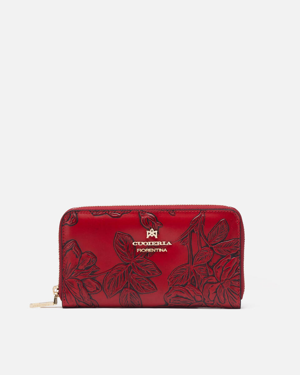 Zip around wallet Red  - Women's Wallets - Women's Wallets - Wallets - Cuoieria Fiorentina