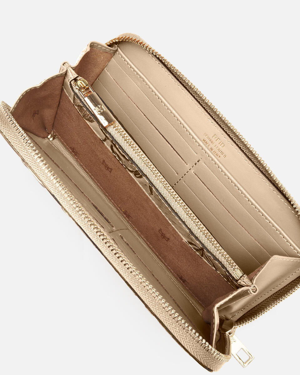 Zip around wallet Taupe  - Women's Wallets - Women's Wallets - Wallets - Cuoieria Fiorentina