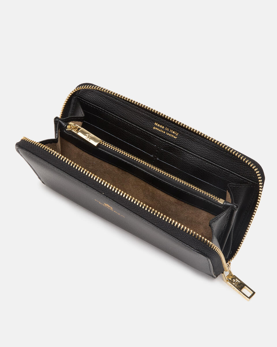 Zip around wallet Black  - Women's Wallets - Women's Wallets - Wallets - Cuoieria Fiorentina