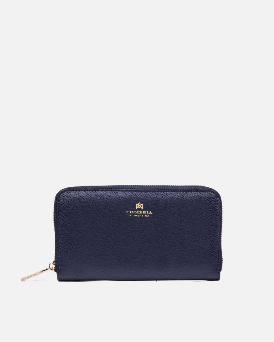 Zip around wallet Navy  - Women's Wallets - Women's Wallets - Wallets - Cuoieria Fiorentina