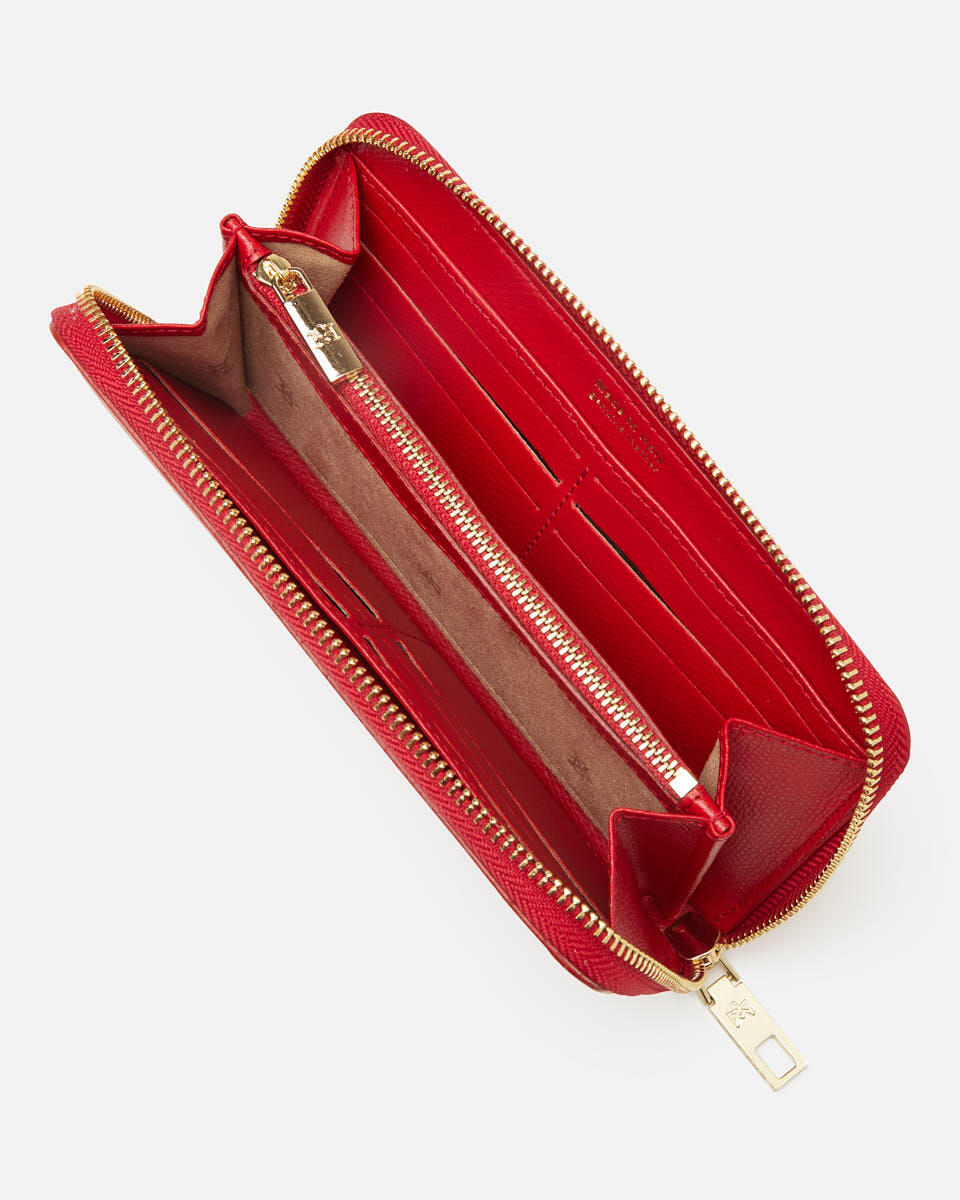 Zip around wallet Red  - Women's Wallets - Women's Wallets - Wallets - Cuoieria Fiorentina