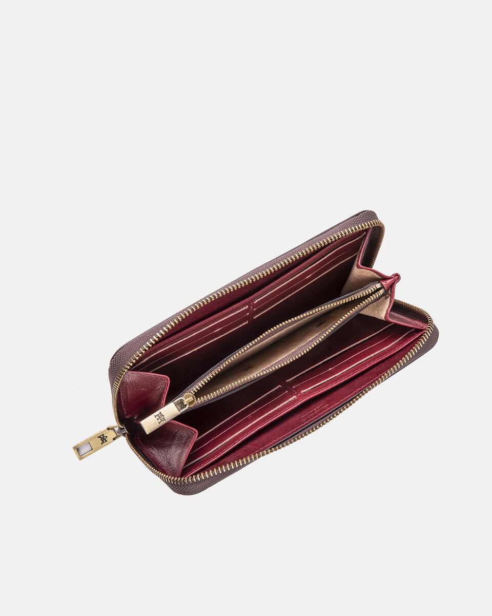Zip around wallet BORDEAUX  - Women's Wallets - Women's Wallets - Wallets - Cuoieria Fiorentina