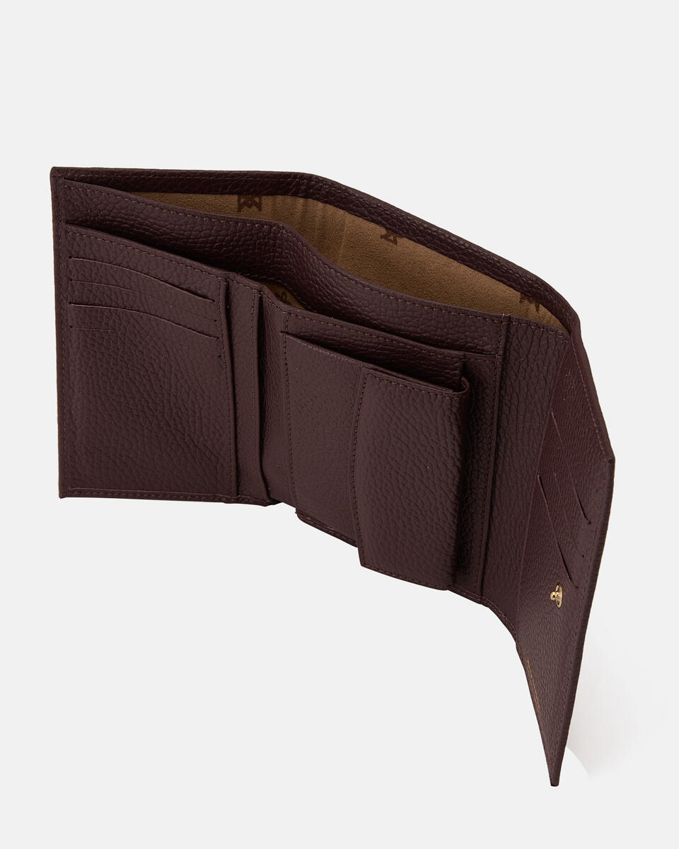 Velvet portafoglio bifold Coffee  - Portafogli Donna - Portafogli Donna - Portafogli - Cuoieria Fiorentina