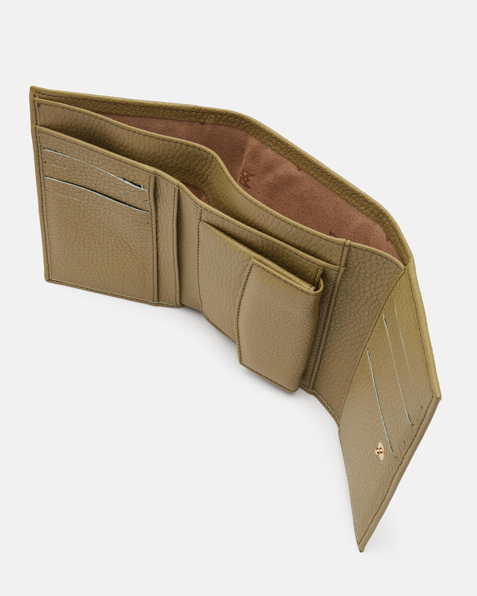 Velvet portafoglio bifold Oliva  - Portafogli Donna - Portafogli - Cuoieria Fiorentina