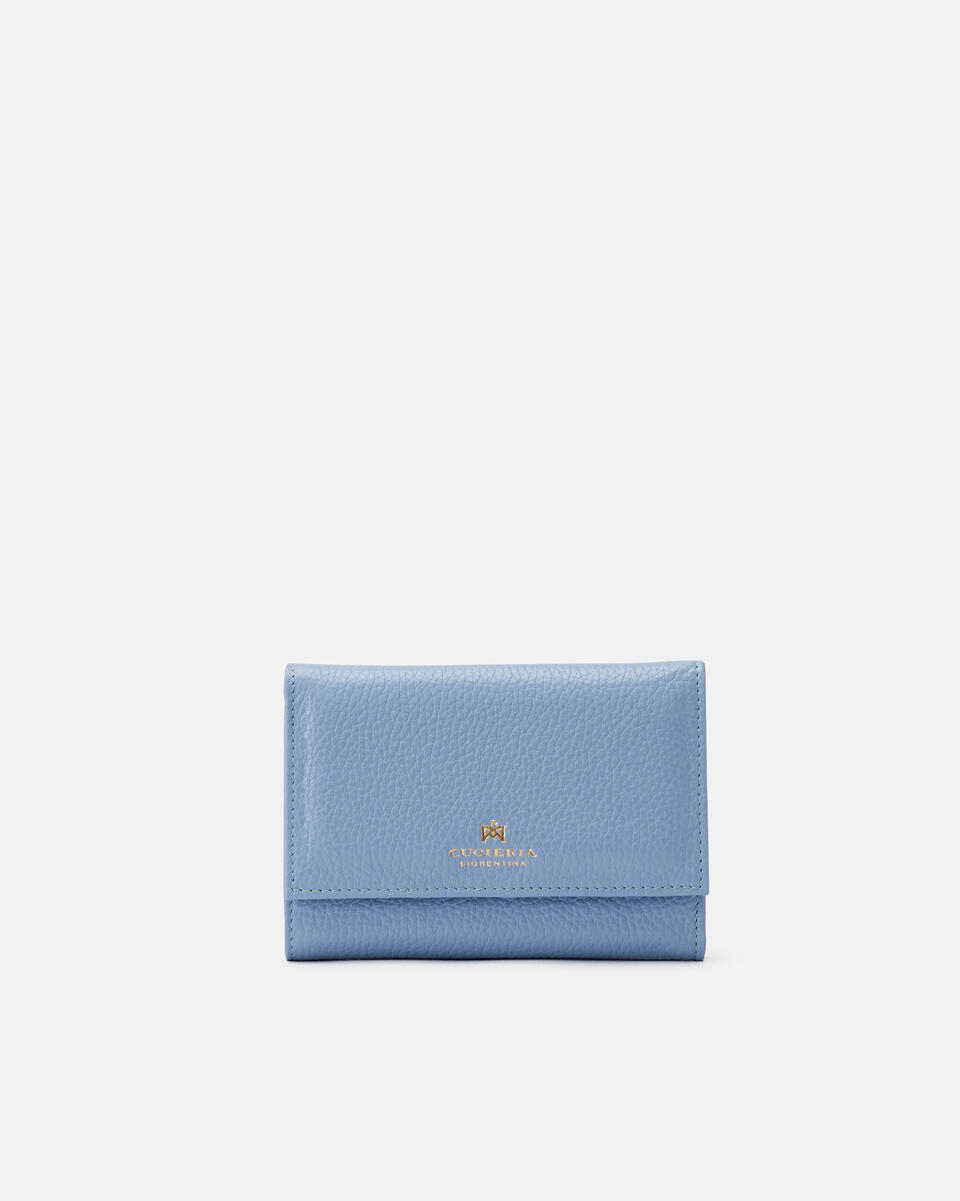 Velvet portafoglio bifold Sky  - Portafogli Donna - Portafogli - Cuoieria Fiorentina