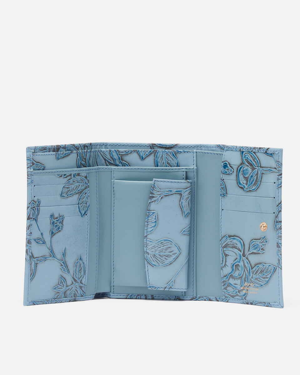 Continental wallet Light blue  - Women's Wallets - Women's Wallets - Wallets - Cuoieria Fiorentina