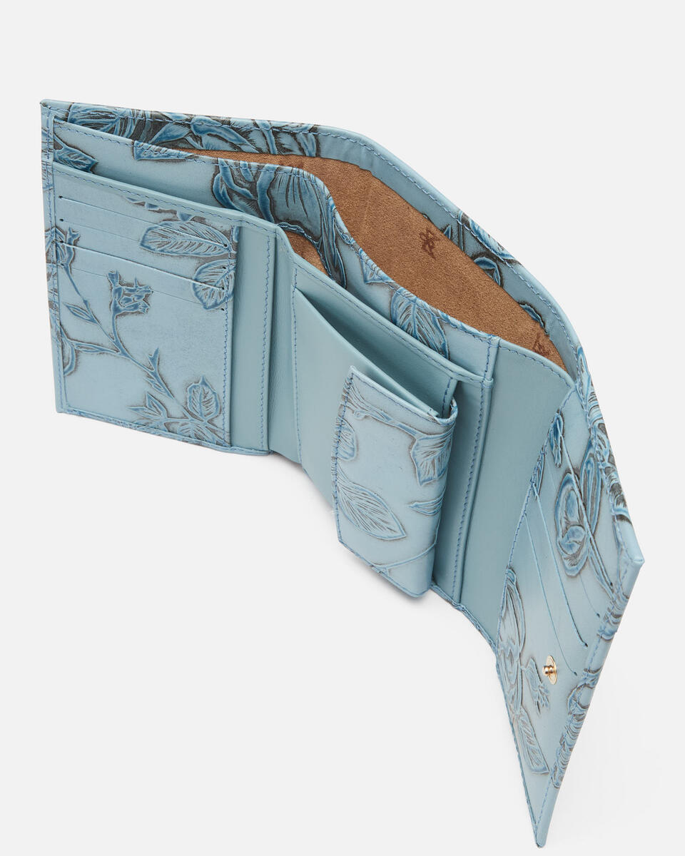 Continental wallet Light blue  - Women's Wallets - Women's Wallets - Wallets - Cuoieria Fiorentina