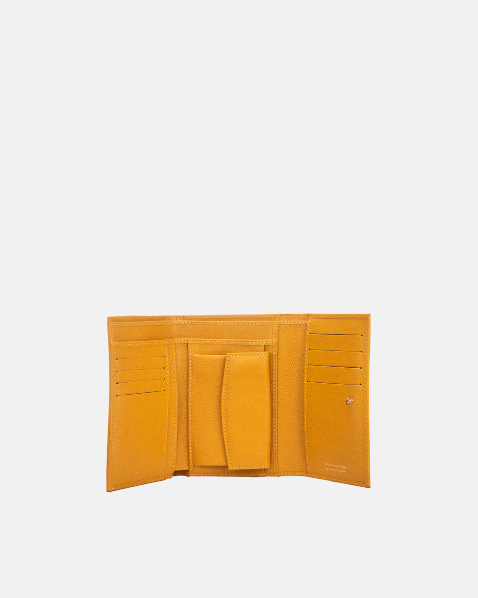 Bella portafoglio bifold GIALLO  - Portafogli Donna - Portafogli Donna - Portafogli - Cuoieria Fiorentina