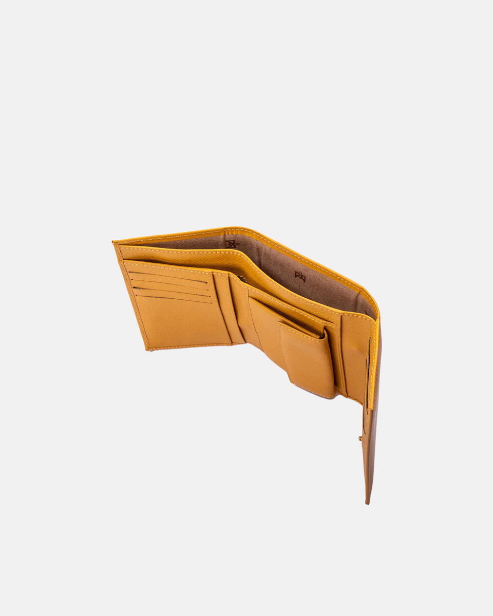 Bella portafoglio bifold GIALLO  - Portafogli Donna - Portafogli Donna - Portafogli - Cuoieria Fiorentina