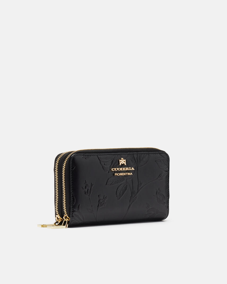 Double zip around wallet Black  - Women's Wallets - Wallets - Cuoieria Fiorentina