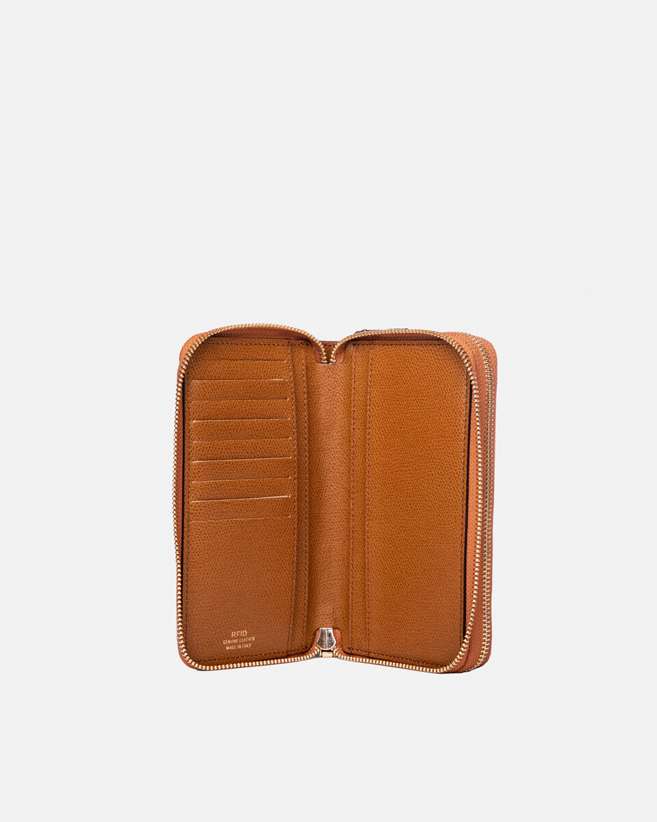 Large double zip around Velvet wallet | Sales LION | SalesCuoieria Fiorentina