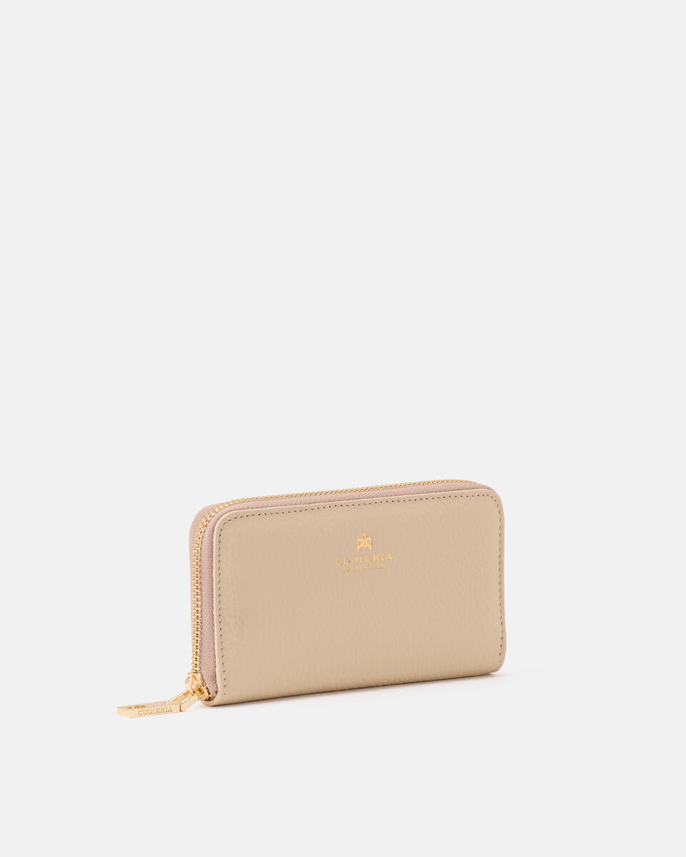 MINI ZIP AROUND WALLET Prosecco  - Women's Wallets - Wallets - Cuoieria Fiorentina