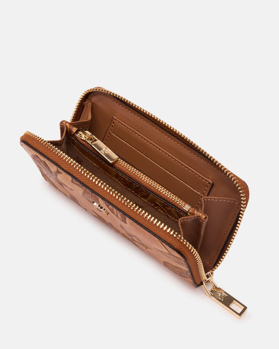 MINI ZIP AROUND WALLET Beige  - Women's Wallets - Women's Wallets - Wallets - Cuoieria Fiorentina