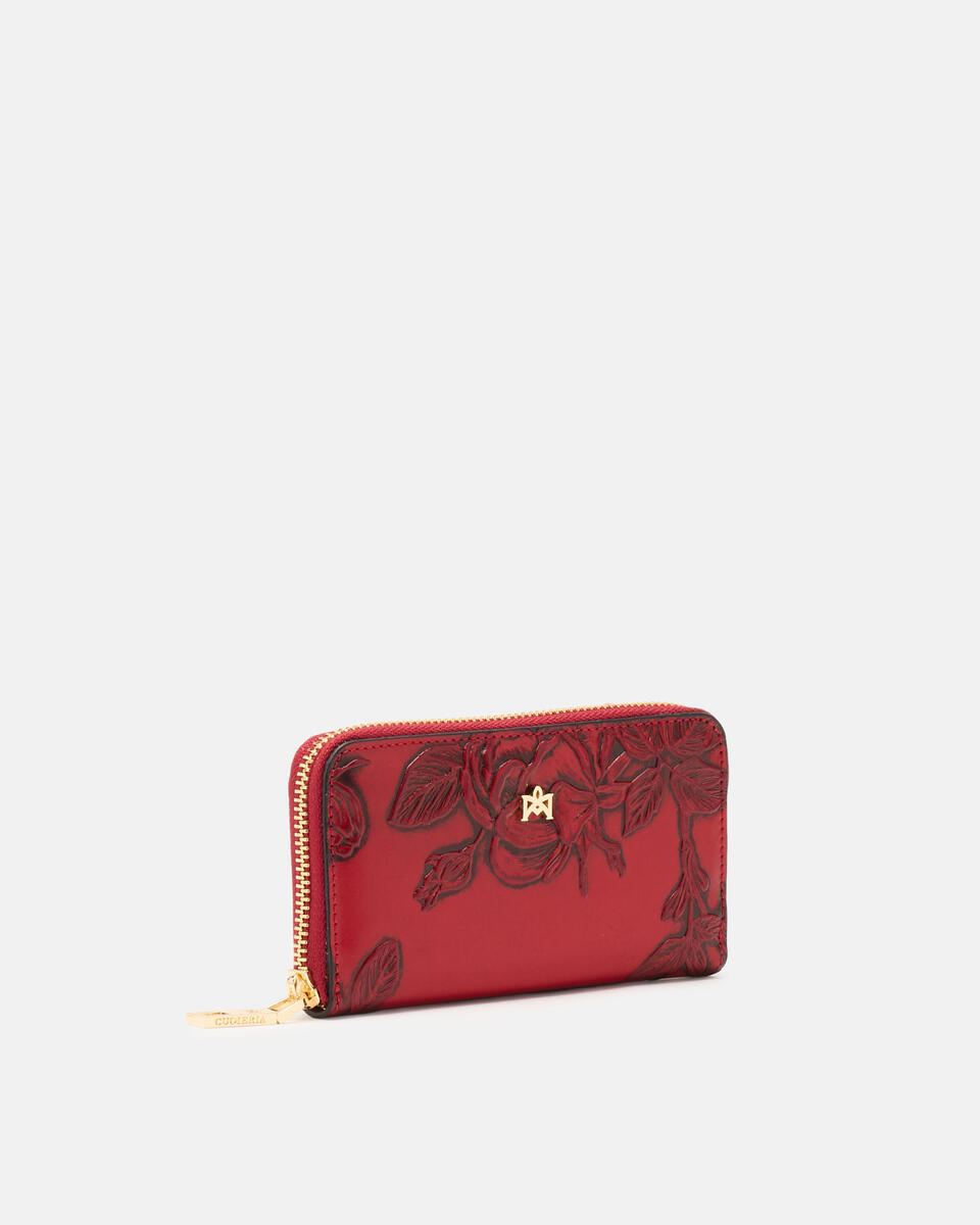 MINI ZIP AROUND WALLET Red  - Women's Wallets - Women's Wallets - Wallets - Cuoieria Fiorentina
