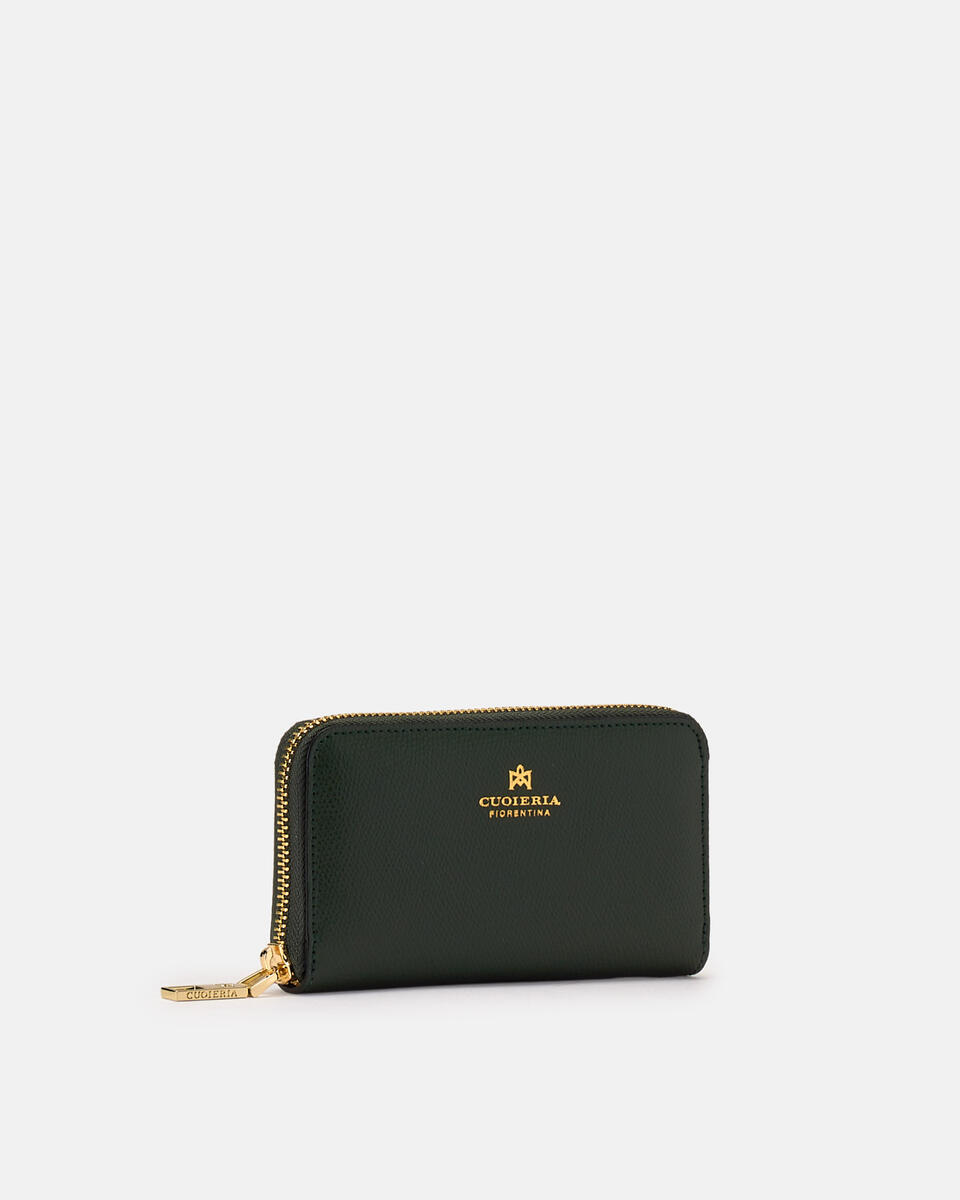 MINI ZIP AROUND WALLET Moss  - Women's Wallets - Women's Wallets - Wallets - Cuoieria Fiorentina