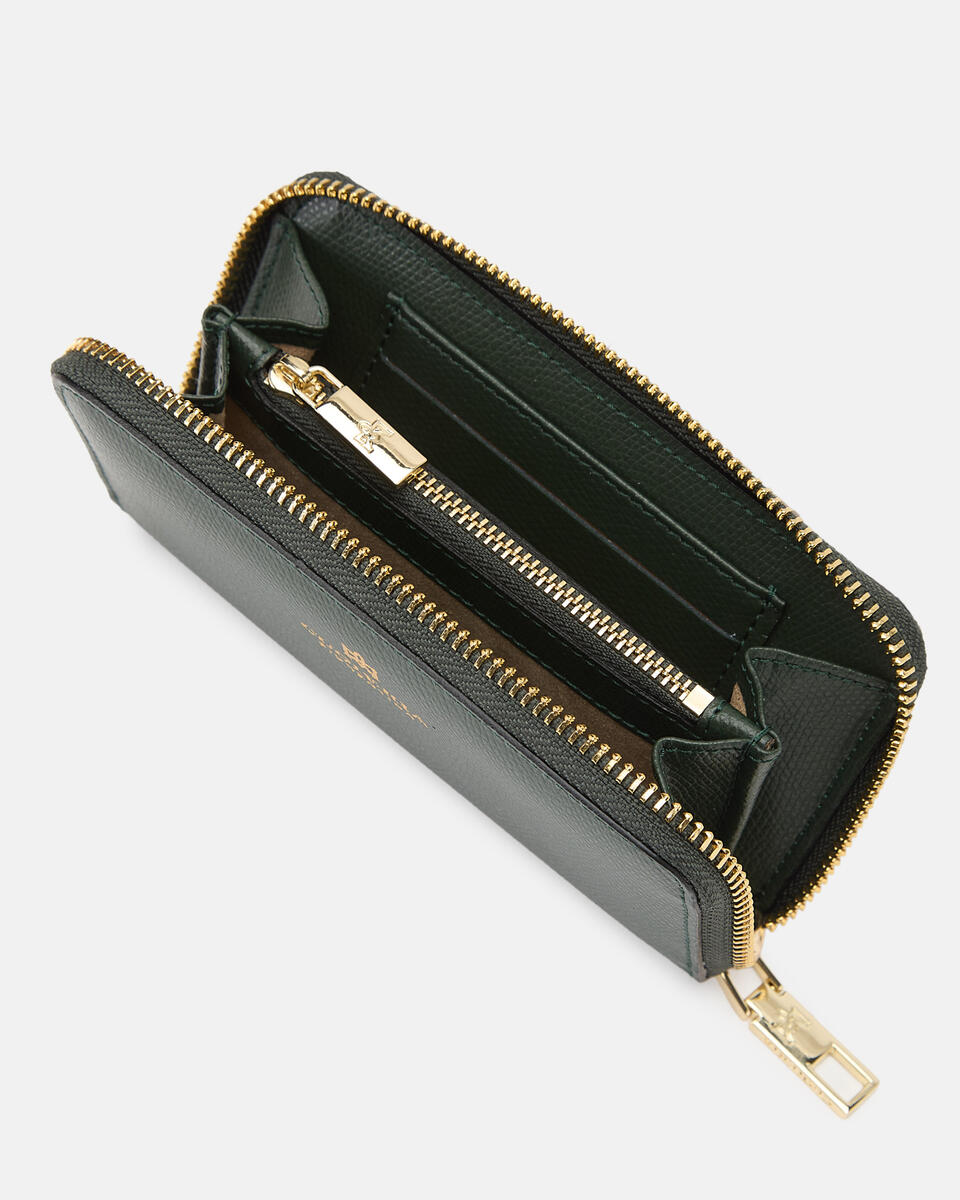 MINI ZIP AROUND WALLET Moss  - Women's Wallets - Women's Wallets - Wallets - Cuoieria Fiorentina