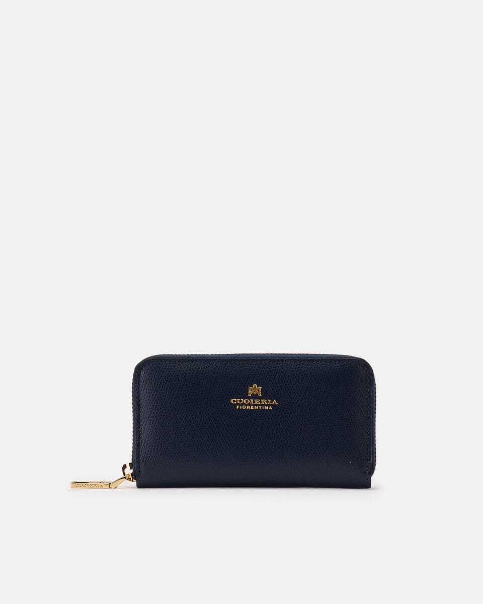 MINI ZIP AROUND WALLET Navy  - Women's Wallets - Women's Wallets - Wallets - Cuoieria Fiorentina