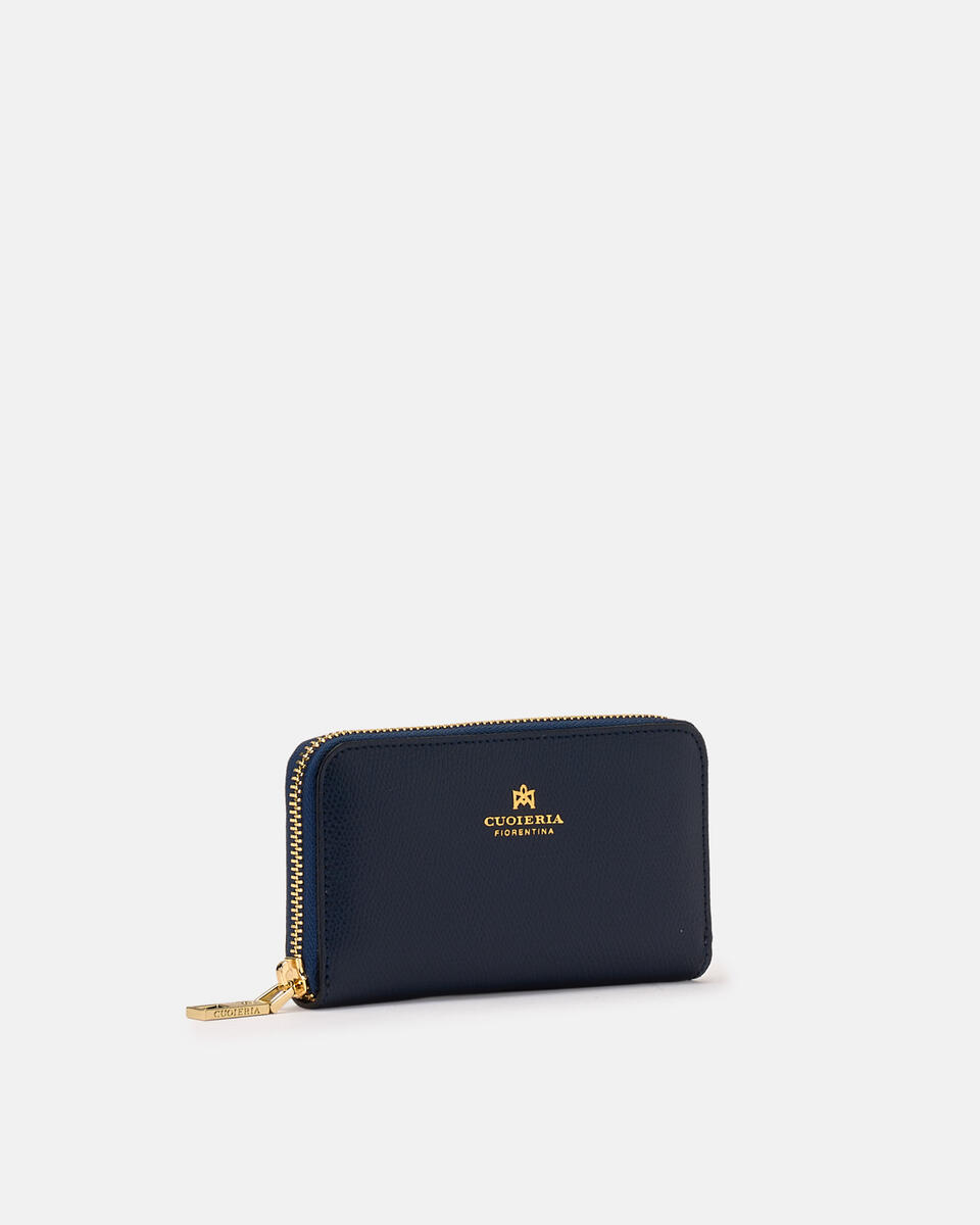 MINI ZIP AROUND WALLET Navy  - Women's Wallets - Women's Wallets - Wallets - Cuoieria Fiorentina