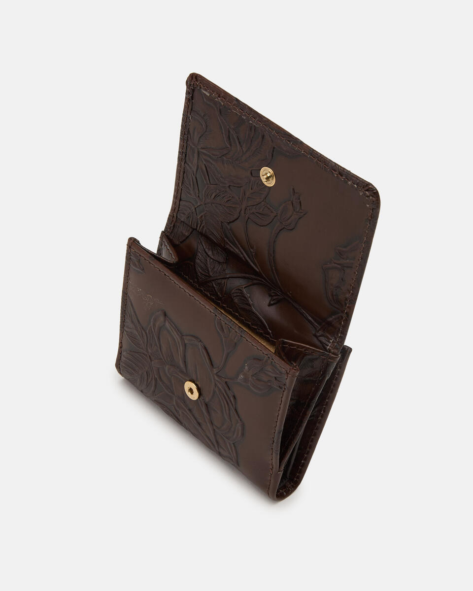 Small flap wallet mimì Mogano  - Portafogli Donna - Portafogli Donna - Portafogli - Cuoieria Fiorentina
