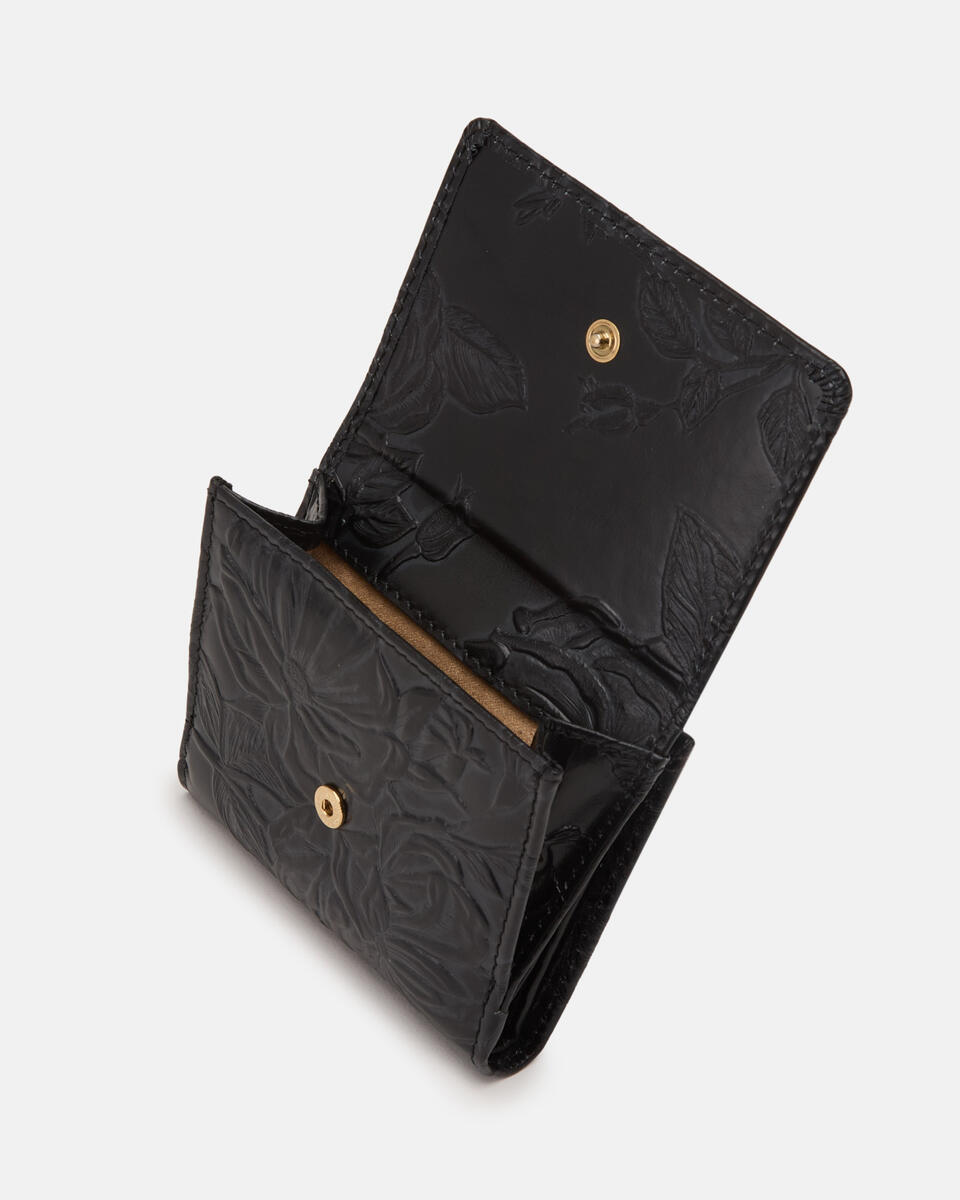 Small flap wallet mimì Nero  - Portafogli Donna - Portafogli Donna - Portafogli - Cuoieria Fiorentina