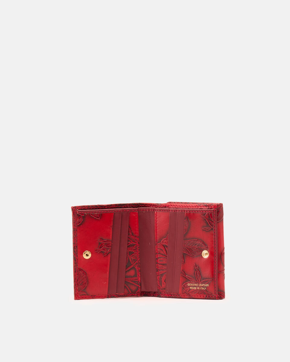Small flap wallet mimì Rosso  - Portafogli Donna - Portafogli Donna - Portafogli - Cuoieria Fiorentina