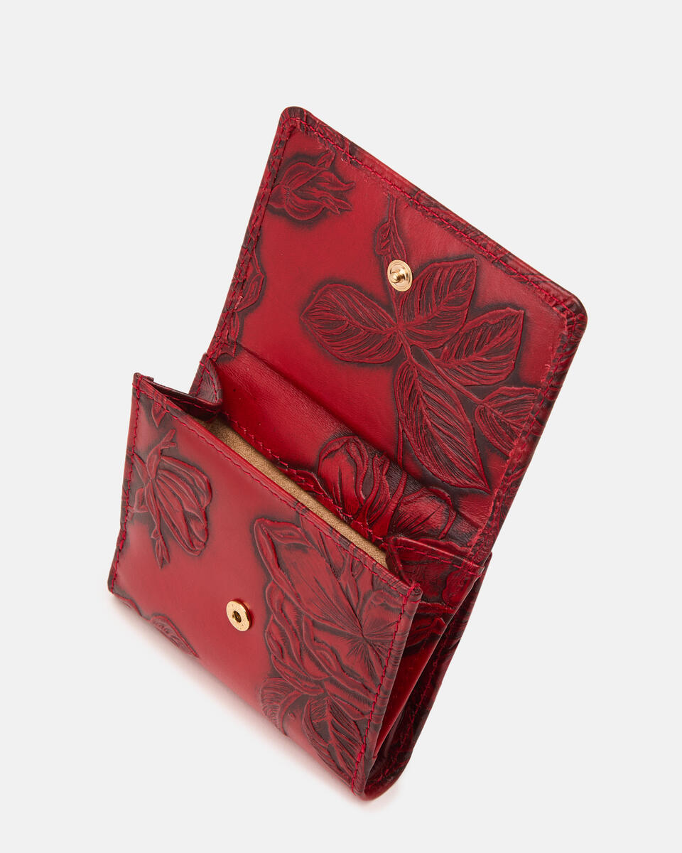 Small flap wallet mimì Rosso  - Portafogli Donna - Portafogli Donna - Portafogli - Cuoieria Fiorentina
