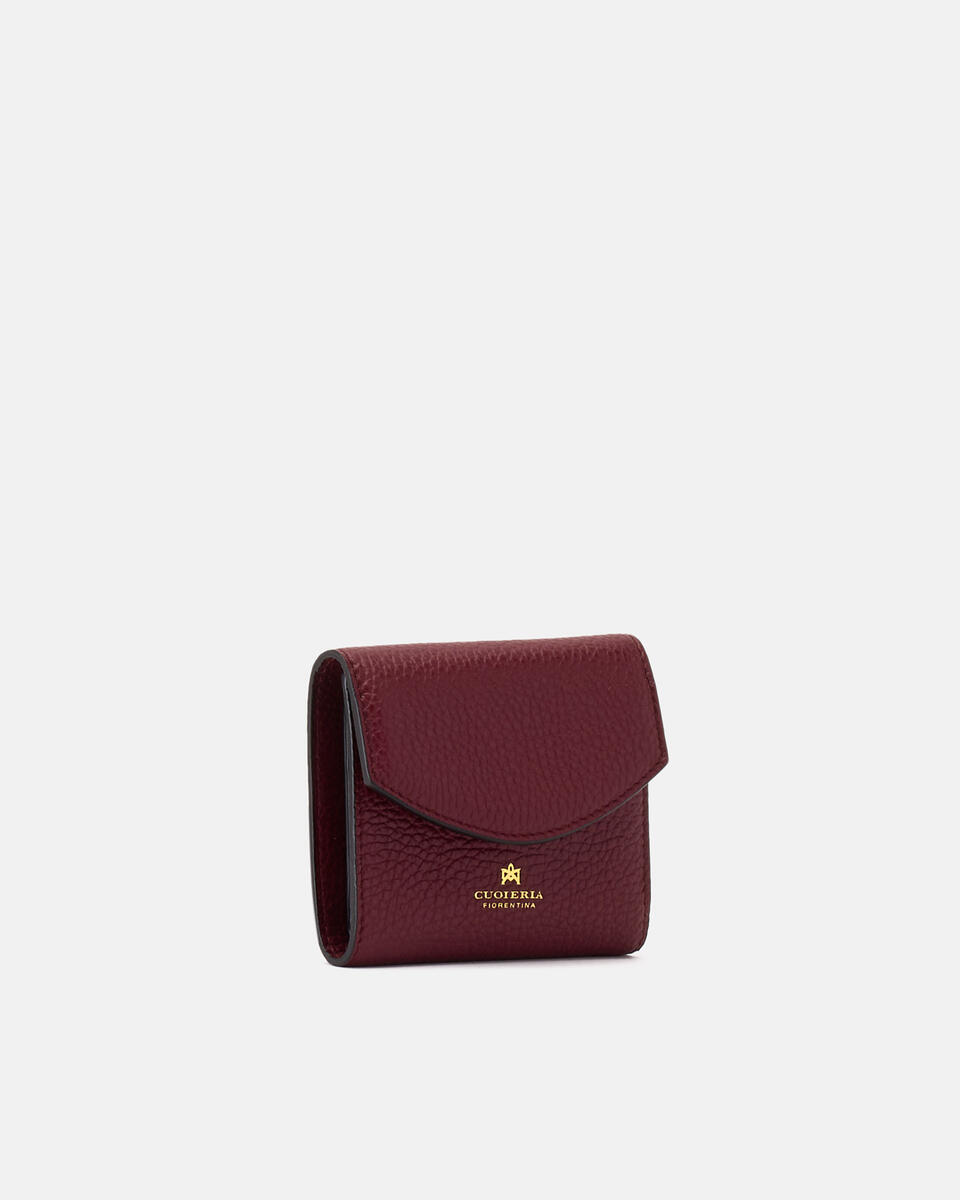 Portafoglio bifold con portamonete Bordeaux  - Women's Wallets - Women's Wallets - Wallets - Cuoieria Fiorentina