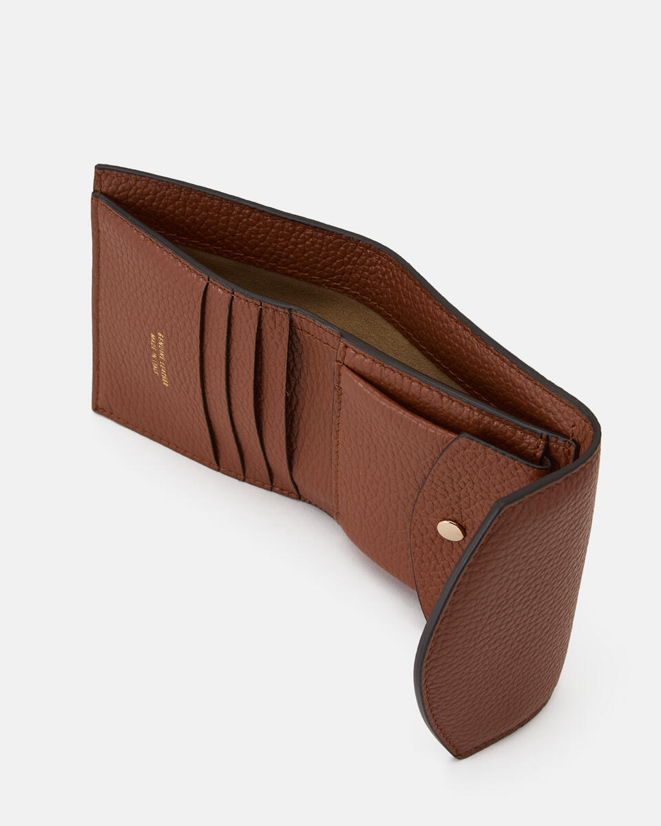 Portafoglio bifold con portamonete Caramel  - Women's Wallets - Women's Wallets - Wallets - Cuoieria Fiorentina