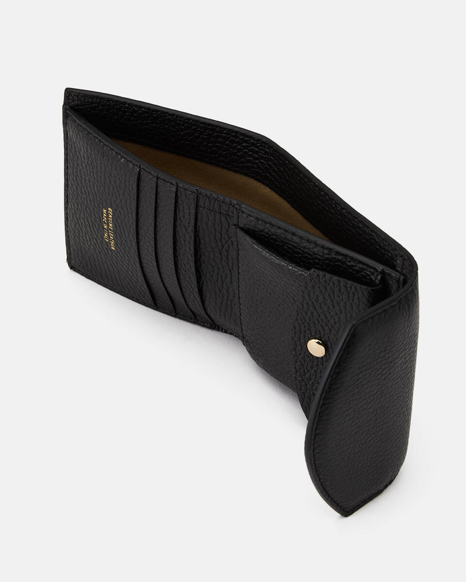 Portafoglio bifold con portamonete Black  - Women's Wallets - Women's Wallets - Wallets - Cuoieria Fiorentina
