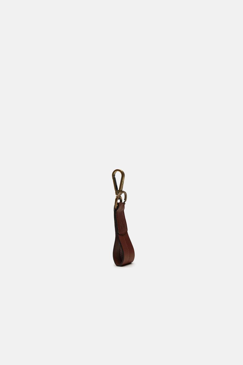LEATHER KEYRING Brown  - Key Holders - Men's Accessories - Accessories - Cuoieria Fiorentina