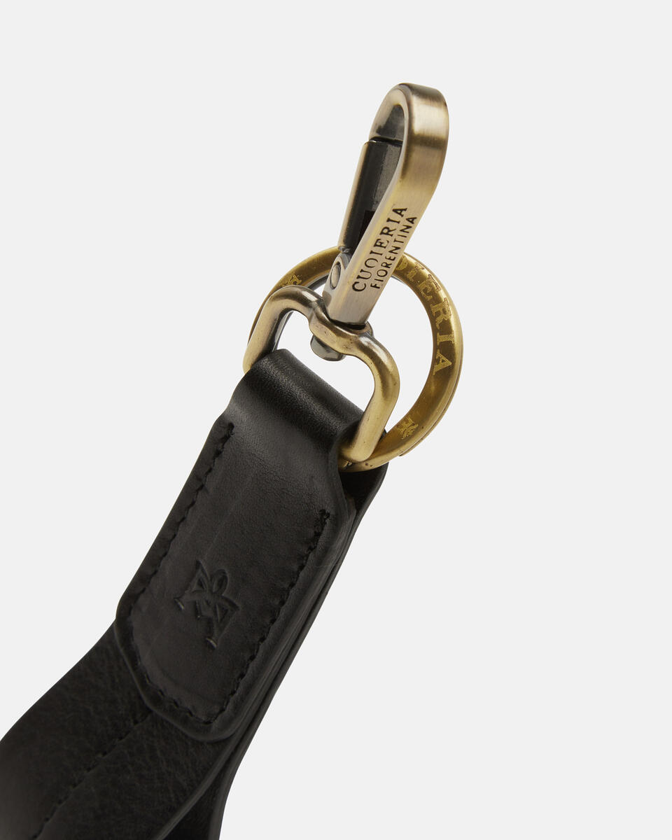 LEATHER KEYRING Black  - Key Holders - Men's Accessories - Accessories - Cuoieria Fiorentina