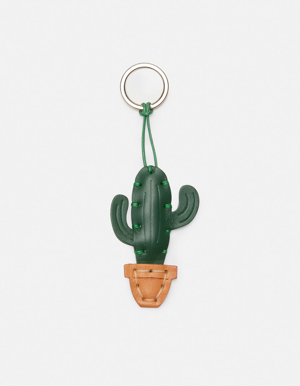 KEYRING Green  - Key Holders - Women's Accessories - Accessories - Cuoieria Fiorentina