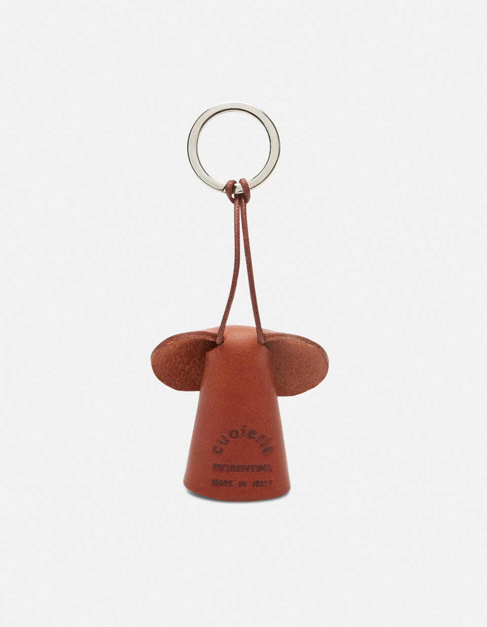Portachiavi ad anello in cuoio colorato Marrone  - Portachiavi Donna - Accessori Donna - Accessori - Cuoieria Fiorentina
