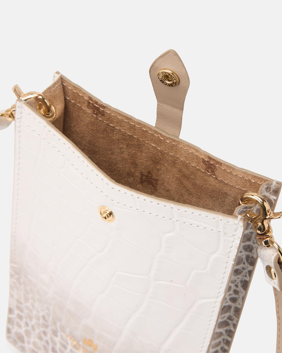 Victoria phone case cocco Avorio  - Porta Cellulare - Accessori Donna - Accessori - Cuoieria Fiorentina