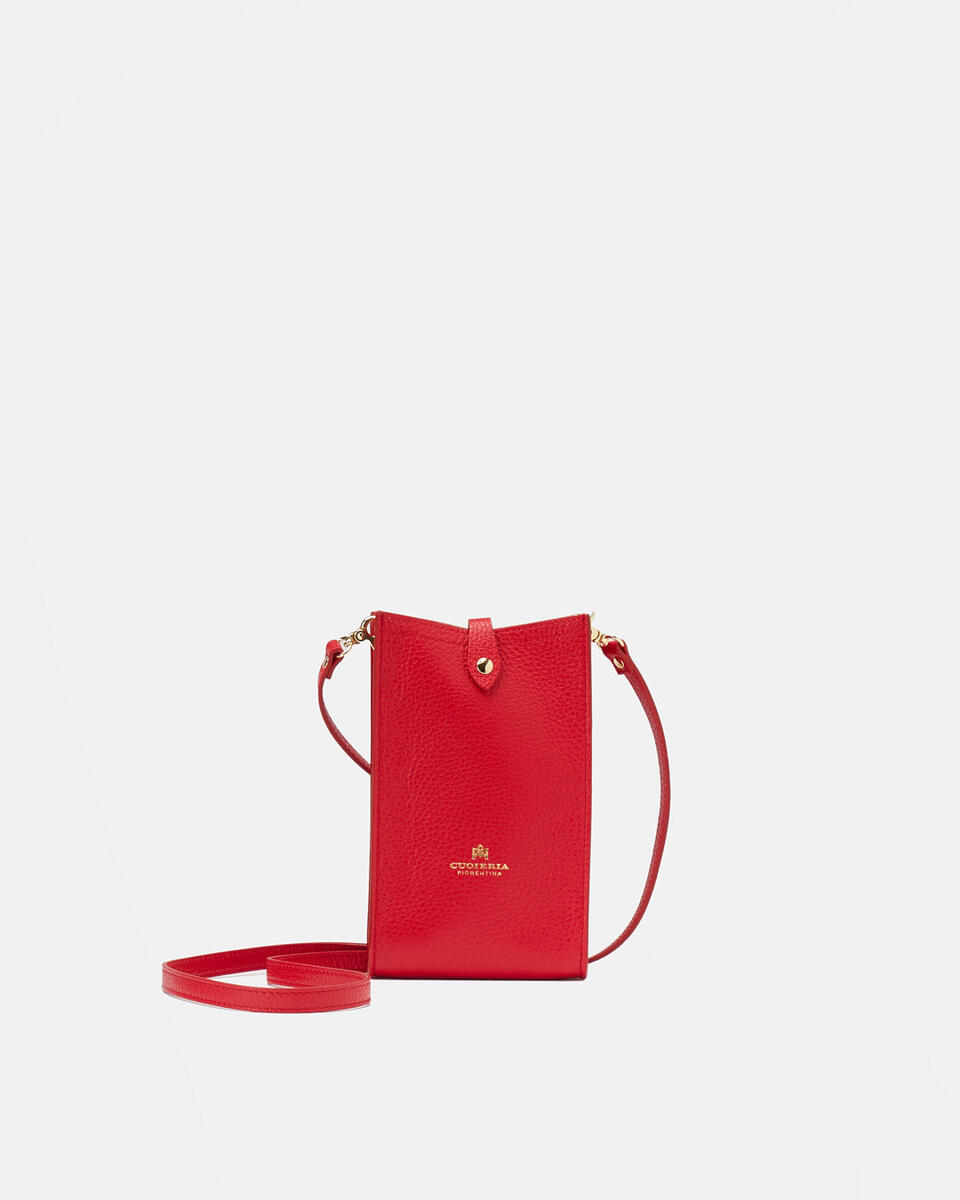 Velvet Phone case Rosso  - Cuoieria Fiorentina