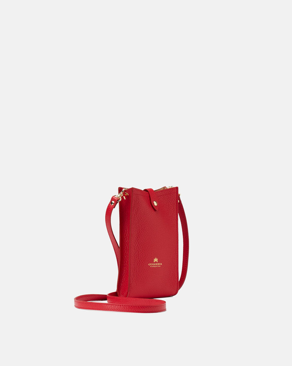 Velvet Phone case Rosso  - Cuoieria Fiorentina