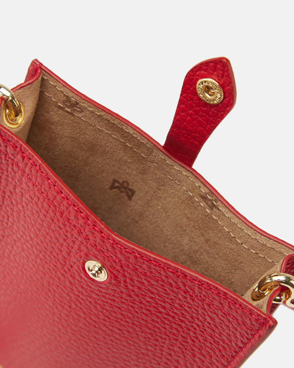 Velvet Phone case Rosso  - Cuoieria Fiorentina